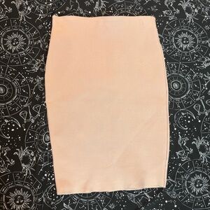 Haute Monde Orange Pencil Skirt Knee-Length Workwear